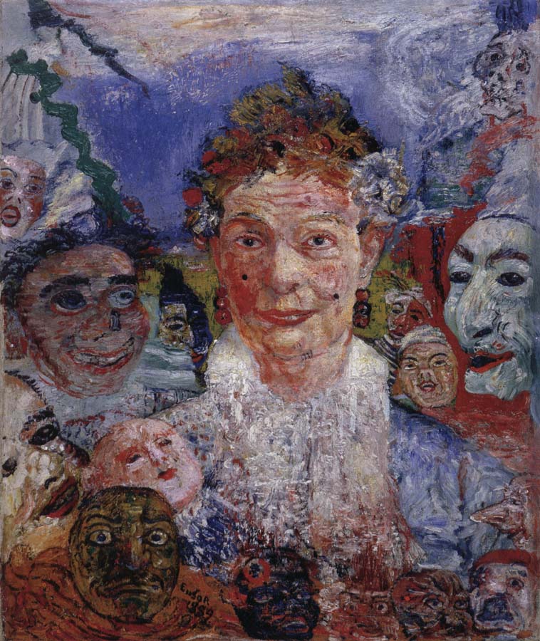 Old Woman with Masks